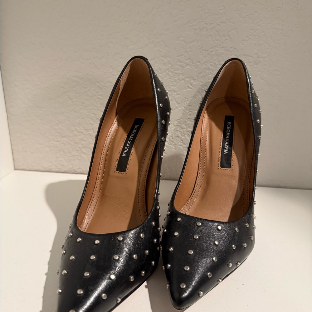 BCBGMaxAzria Black Studded Heels